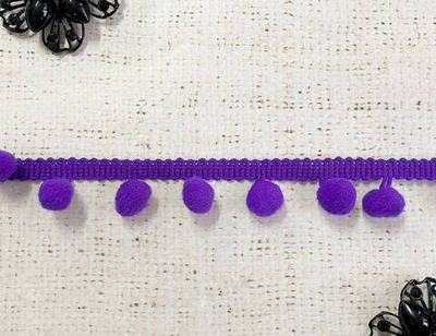 Тесьма/бахрома с помпонами, ш. 2,5 см