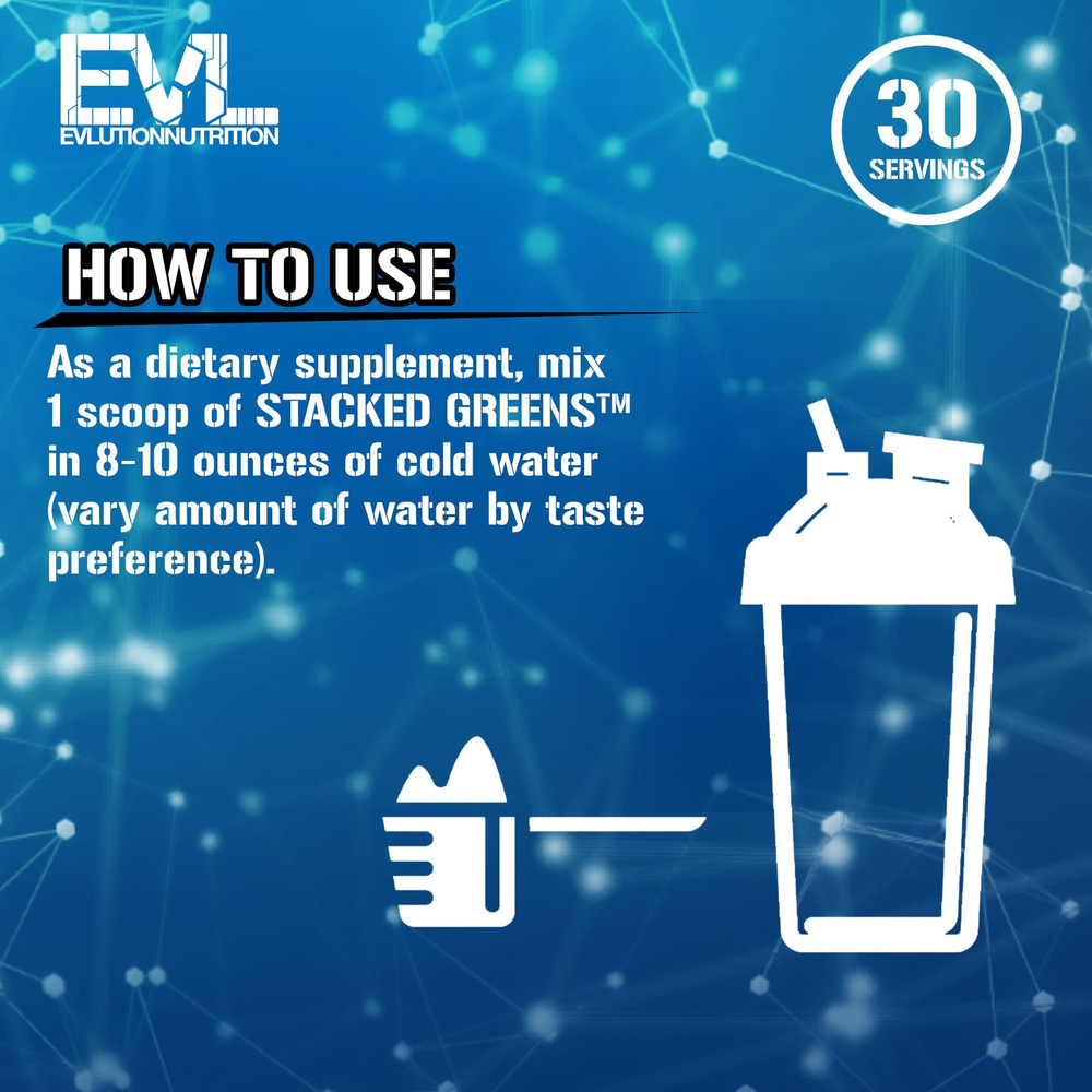 EVLution Nutrition, Stacked Greens Raw Superfood, яблочный сад, 162 г (5,7 унции)