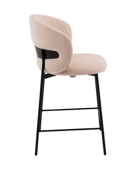 Стул полубарный Блейз велюр молочный