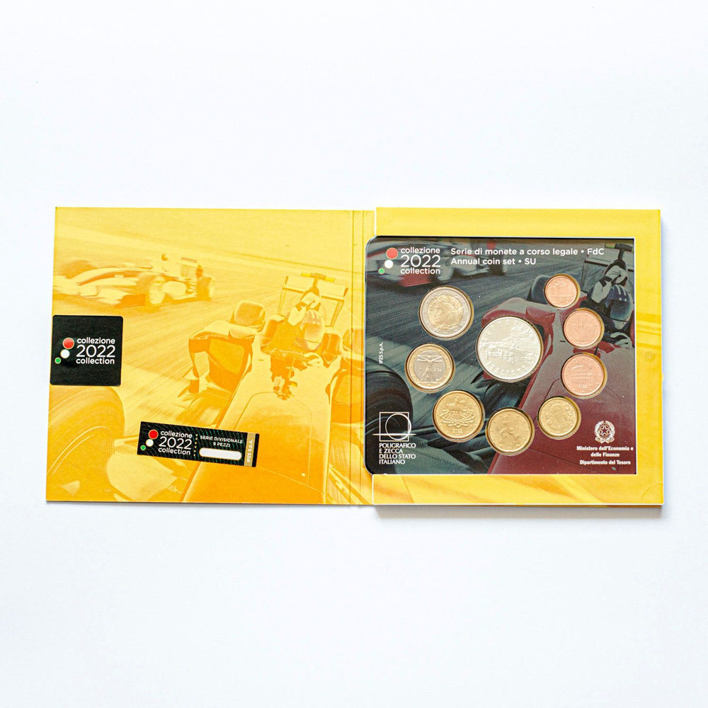 Italy 2022 "Autodromo di Monza" Year Set – Including 5 Euro Silver Coin