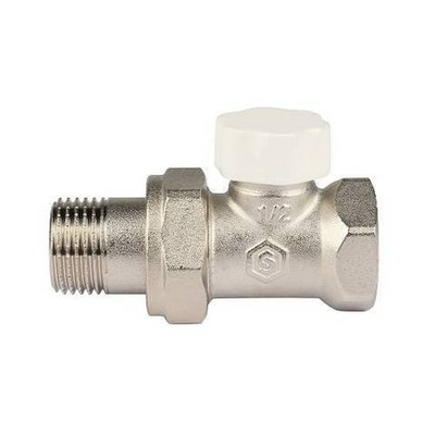 Клапан запорный балансировочный прямой STOUT - 3/4" (ВР/НР, PN10, Tmax 120°С, пластиковый колпачок)