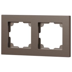 Рамка для розеток и выключателей Intro Accent 6-502-08 на 2 поста, СУ, бронза | Intro