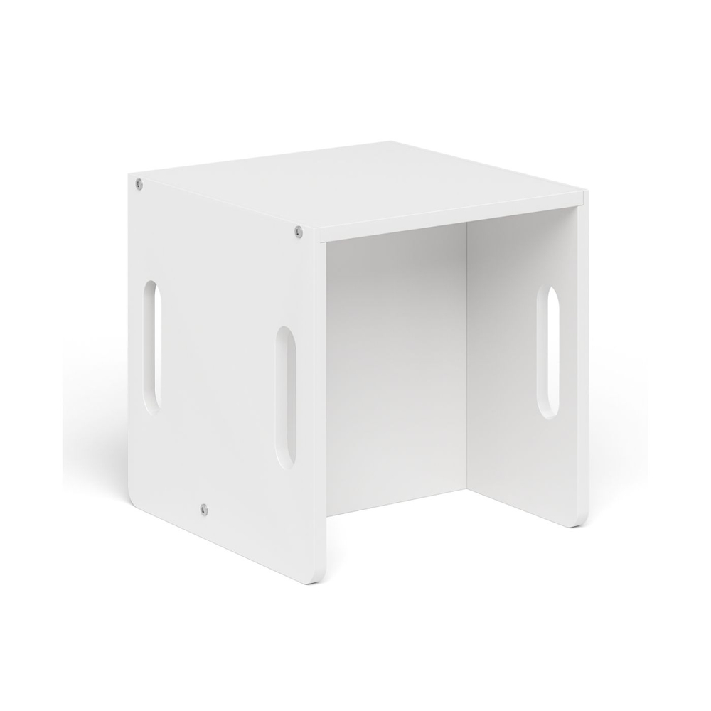 Растущий стул для детей, 34х34х34, Чек, стол и стул 2в1, деревянный, белый, Dipriz