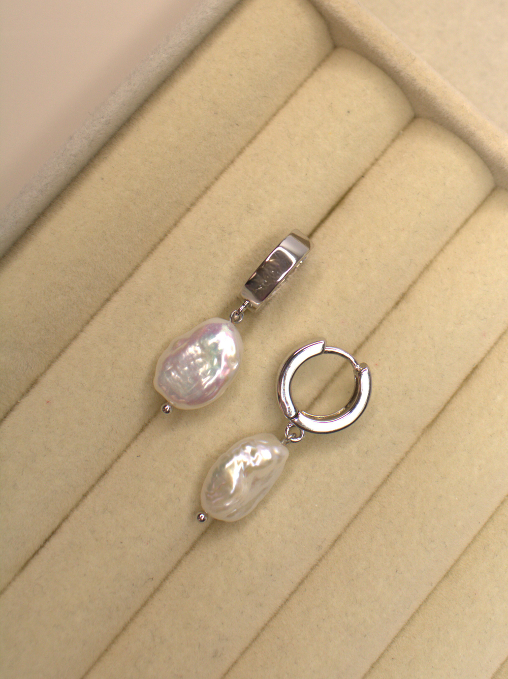 Серьги с барочным жемчугом «Северный Свет»