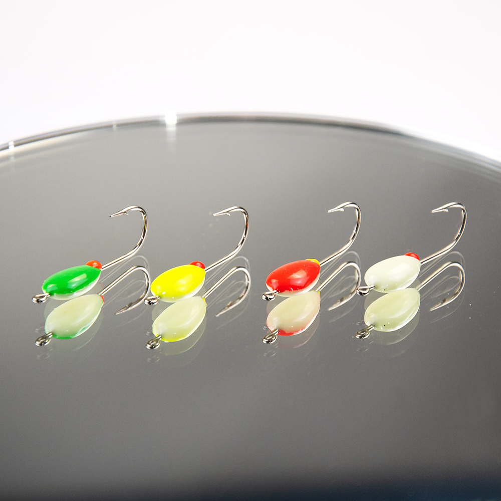 Мормышка фосфорная 106, №4 Long+,ABC (набор 32шт)