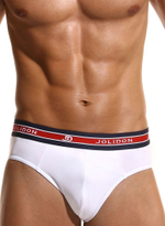 Мужские трусы-слипы с резинкой в полоску (Размер: XXL) (Цвет: серый)