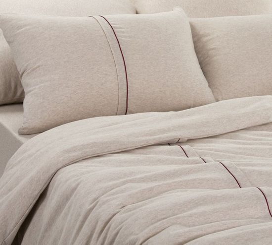 Евро комплект постельного белья Цикорий трикотаж