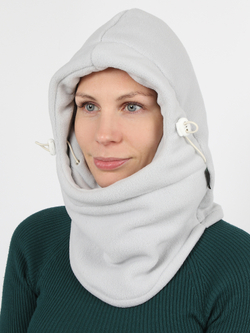 Женская шлем-балаклава "PRIVAL" цвет светло-серый