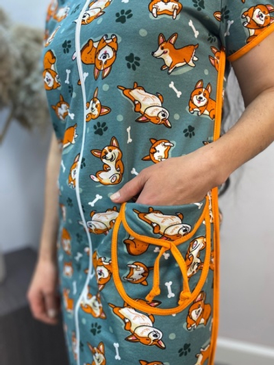 Халат женский "387 К.П" молния (Нонна)