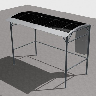 Навес с солнечными батареями на 5 автоматов