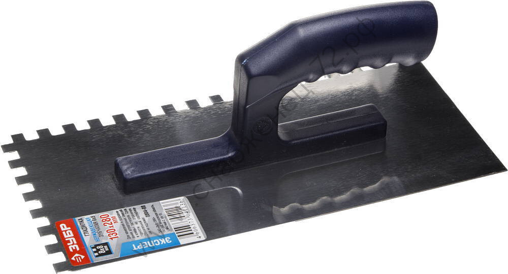 ЗУБР 130х280 мм, зуб 8х8 мм, Штукатурная гладилка, ПРОФЕССИОНАЛ (0804-08)