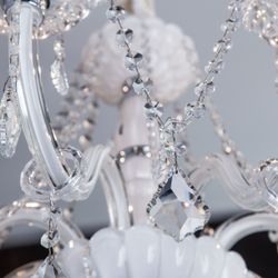 Citilux Финка CL353181 Люстра стеклянная подвесная Белая