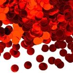 Конфетти фольга Круг, Красный, Металлик, 1 см, 50 г.