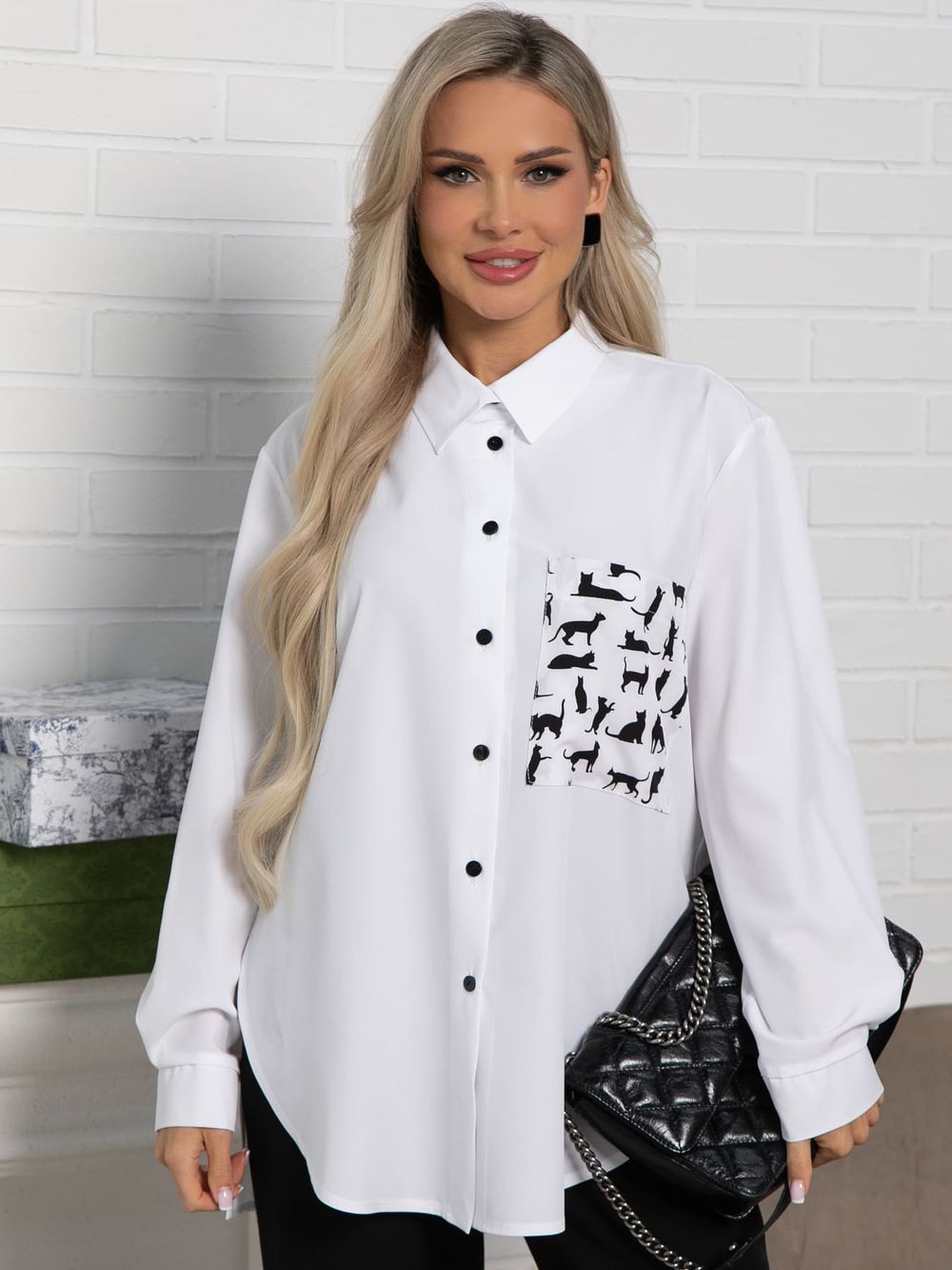 Рубашка Паола (белая) Б15480-8М LT Collection