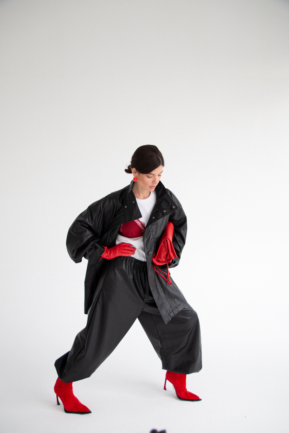 Брюки из экокожи JOUL