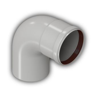 Отвод дымохода конденсационный D80 угол 90°