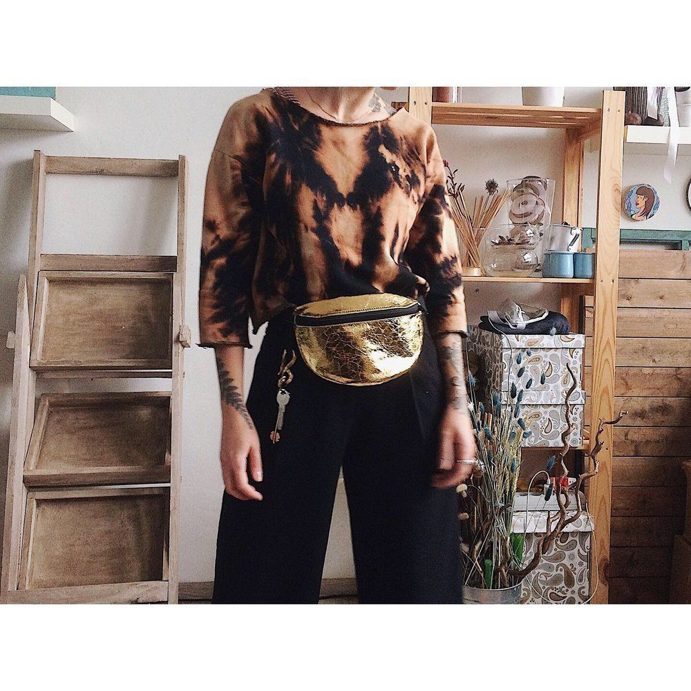 Сумка Поясная Gvozdeva Золотая