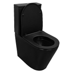 Унитаз напольный Azario Black Queen AZ-8380 черный матовый, безободковый, с бачком, с крышкой микролифт
