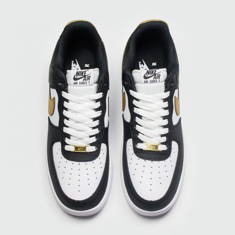 кроссовки Nike Air Force 1 Low White Black Gold