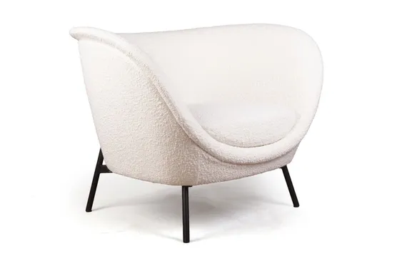 Лаунж-кресло Couture, белое букле