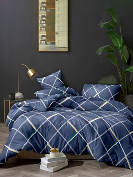 Пододеяльник Полисатин Simple House "Zelle" 2-спальный на молнии 175x215 см