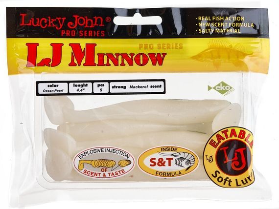 Виброхвосты съедобные LJ Pro Series MINNOW 4.4in (11,1 см), цв. 033, 5 шт.