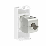 Компьютерная розетка RJ-45 без шторки модульная, кат.6А экранированная, "Avanti", "Белое облако", 1 модуль