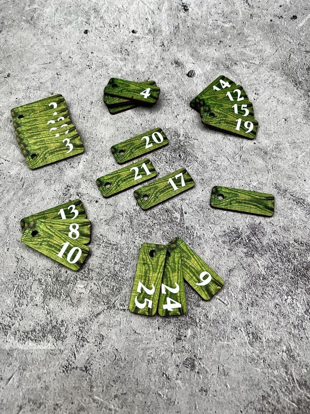 Номерки для ключей деревянные 50шт