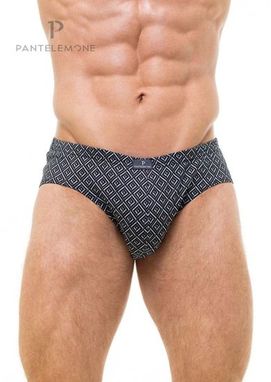 Трусы мужские спорт (2шт) Pantelemone PMP-236, геометрия зеленая/какао