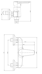 Смеситель для душа VERO однорычажный