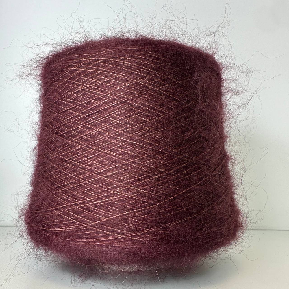 SILKID - Luxury Selection by Ri.Go; 70% кидмохер, 30% шелк; 850м/100гр; col. 640, цвет: бордо; есть мал. бобинка 158гр.S501