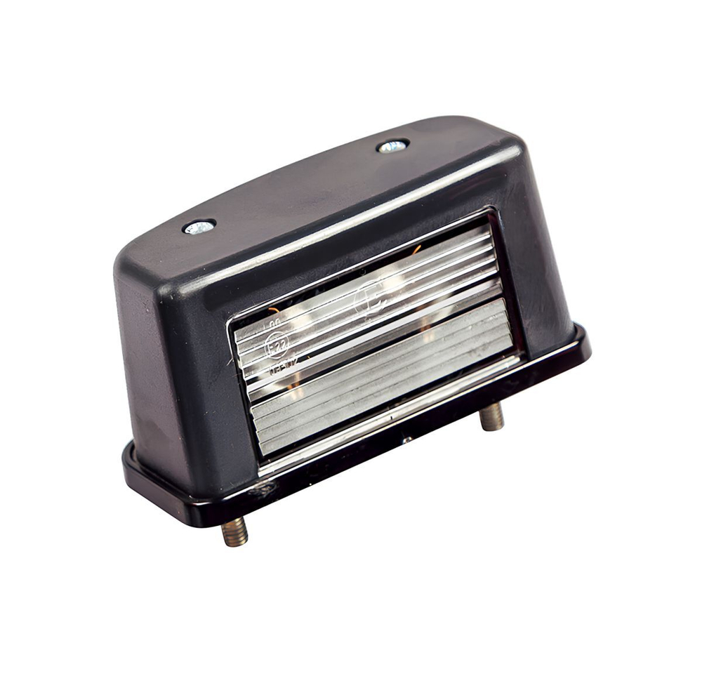 Подсветка номера грузовая черная Еврофура прямоугольная под лампу