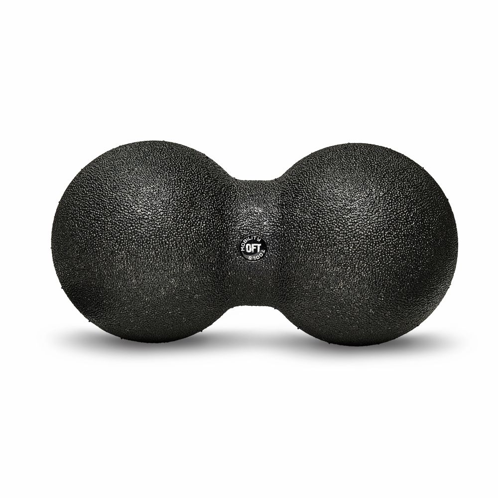 Шар массажный сдвоенный 24 х 12 см черный (без цветной коробки)