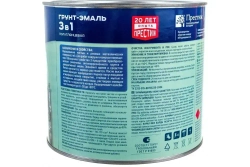 Грунт Эмаль полуглянцевая по ржавчине 3в1 Черная 1.9 кг Престиж