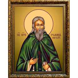 Роман Киржачский, преподобный игумен. Икона на холсте.