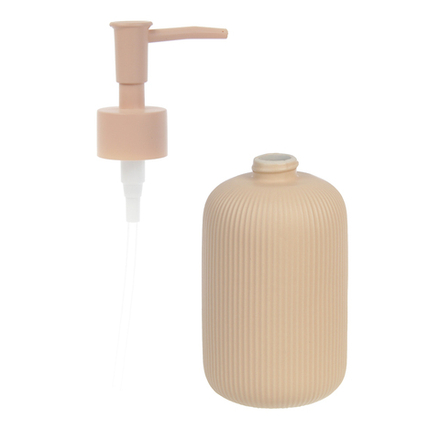 Диспенсер для жидкого мыла тм VETTA Монтана, 300мл, доломит, бежевый, 7,5х7,5х17,5см