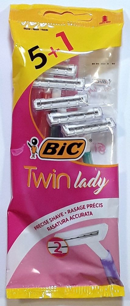 Bic одноразовые станки Bic Twin Lady Sensitive 5+1шт
