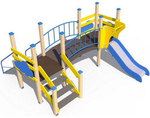 Детский игровой комплекс Литл с металлическим скатом Н-750 ДИО 04013