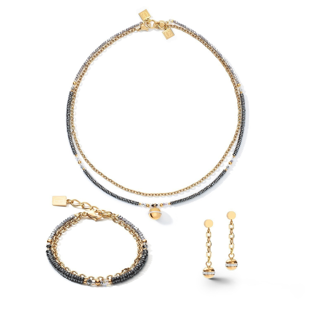 *Серьги 4-In-1 Gold Coeur de Lion