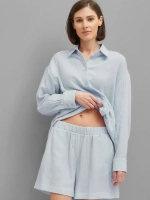 Костюм - пижама с шортами из муслина домашний оверсайз