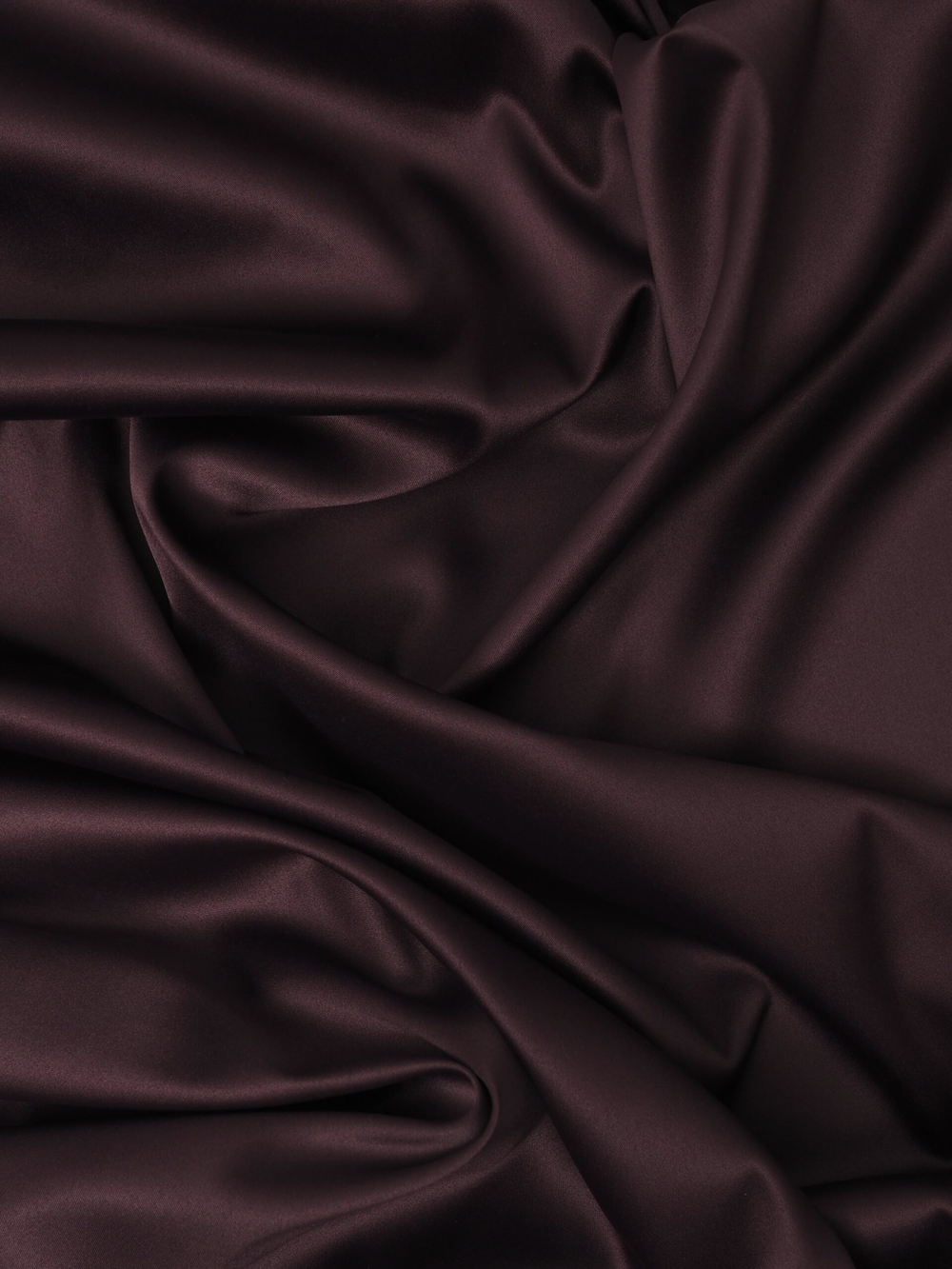 Атлас стрейч горький шоколад (фиолетовый подтон) глянцевый метражом