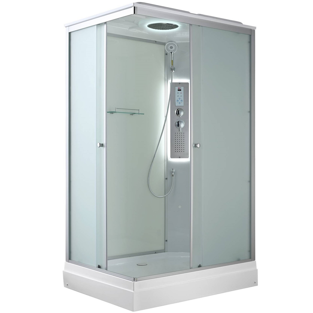 Душевая кабина AvaCan (АваКан) CK2911LED с низким поддоном, с ГМ, с электрикой и LED освещением, 110х90х215