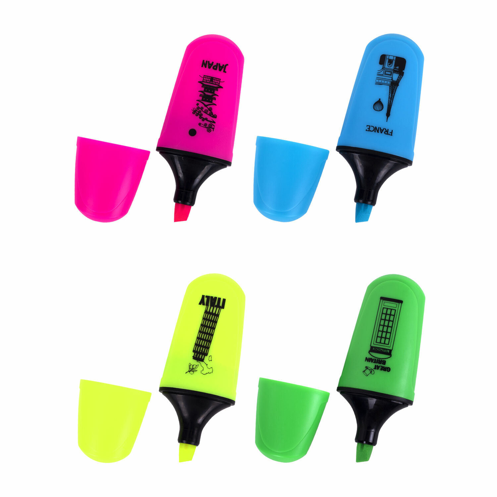 Текстовыделитель мини BRAUBERG "NEON Mini" ассорти в пластмассовой банке линия 1-5 мм (50 штук в упаковке)