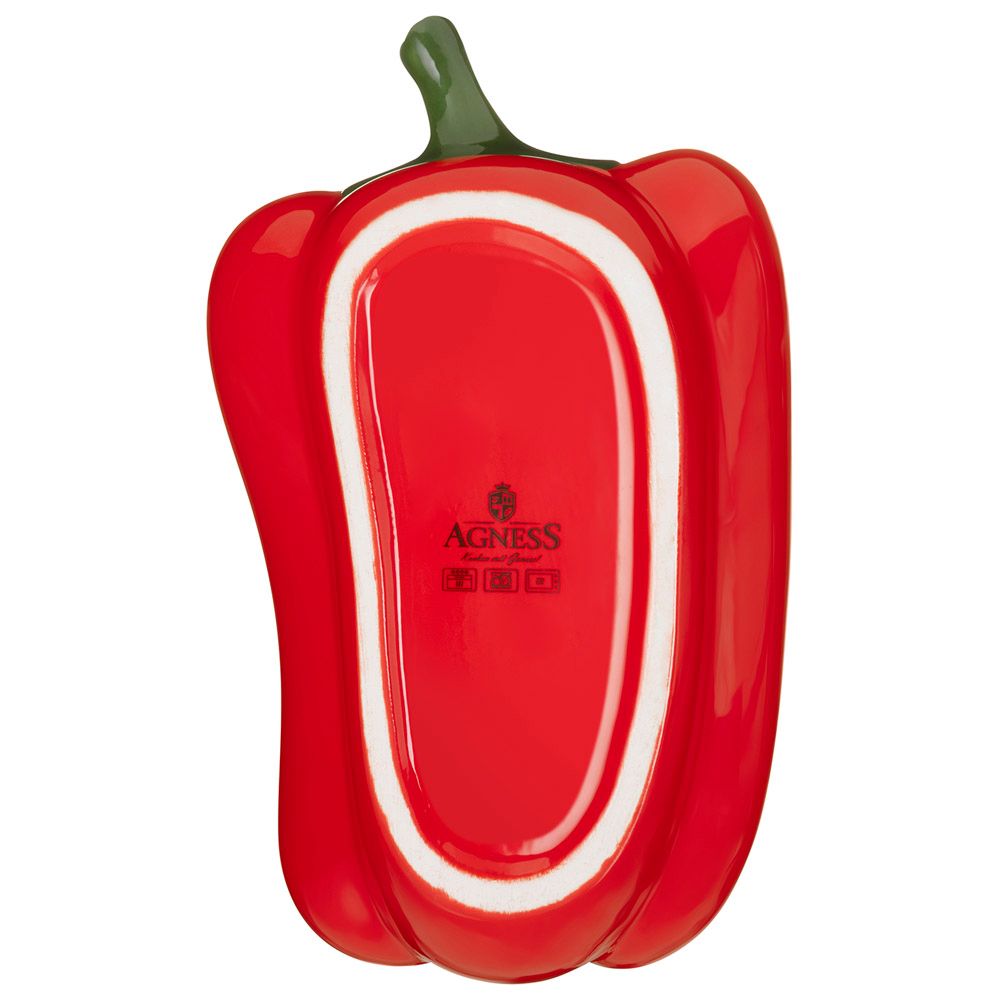 БЛЮДО ДЛЯ ЗАПЕКАНИЯ "ПЕРЕЦ" 500 МЛ. 21*12,5 СМ. ВЫСОТА=6 СМ. КОЛЛЕКЦИЯ "IL RACCOLTO" (КОР=18ШТ.)