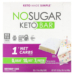 No Sugar Company, Keto Bar™, праздничный торт, 12 батончиков, по 40 г (1,41 унции)