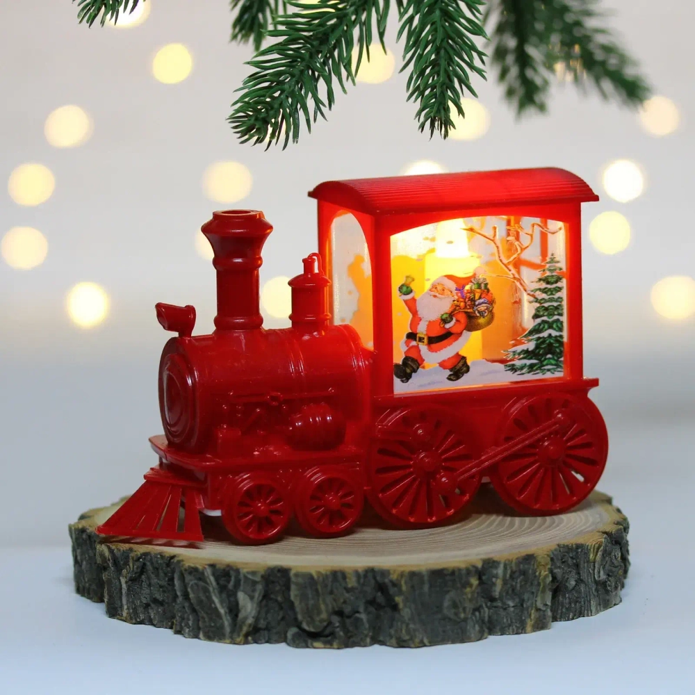 Сувенир с подсветкой «Волшебный паровозик» 8*5*14 см, Красный (работает от батареек LR44*3)