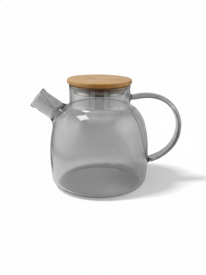Стеклянный заварочный чайник 1500 мл. Kamille KM 9029M с бамбуковой крышкой
