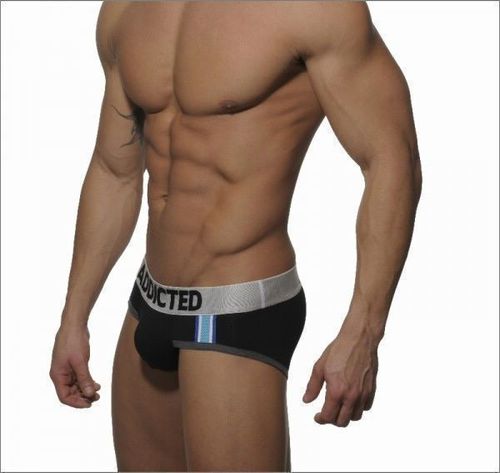 Мужские трусы брифы черные Seobean Addicted  Brief Side Black
