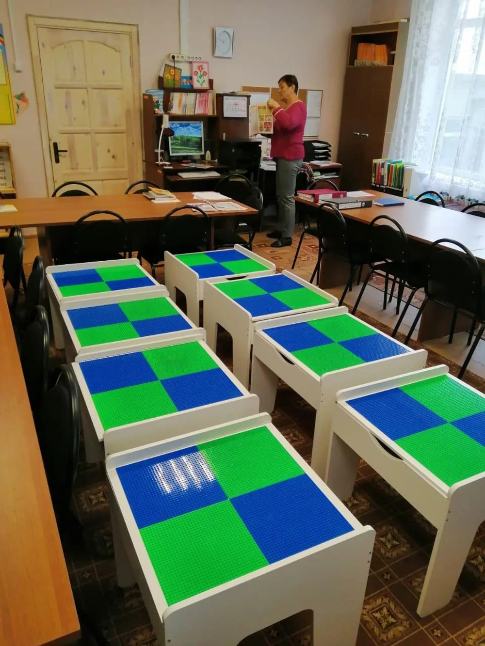 Лего-стол Квартет мультиколор