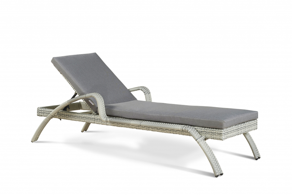 Шезлонг-лежак плетеный Tagliamento Monaco Sunbed, серый